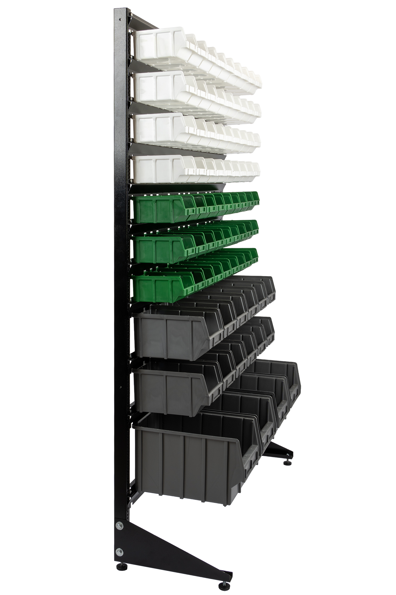 Стеллаж для организации рабочего места на производстве с лотками